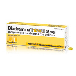 Biodramina infantil 25 mg...